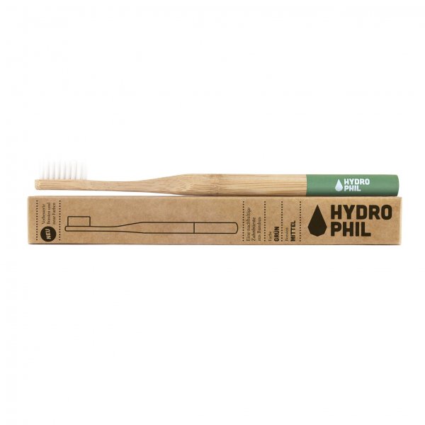 Hydrophil Bambusový kartáček (medium) - zelený - 100% z obnovitelných zdrojů